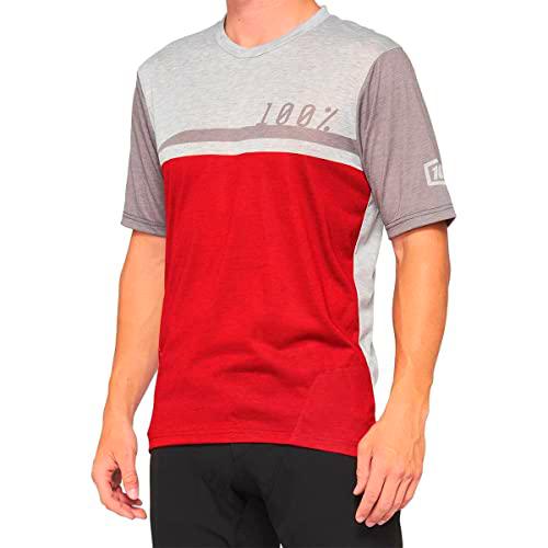 100% MTB WEAR AIRMATIC Jersey Cherry/Grey Maillot, Multicolor
