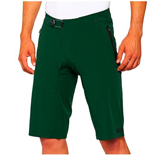 100% MTB WEAR Celium Shorts Green-34 Pantalón Corto