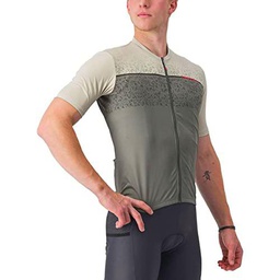 CASTELLI Unlimited ENTRATA Jersey T-Shirt, Travertine Gray/Forest Gray, XXL Men's