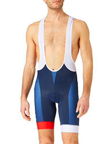 Odlo Performance Warm Suspenders Shorts Mallas para Hombre France Vive la France Custom Cycling, Medium