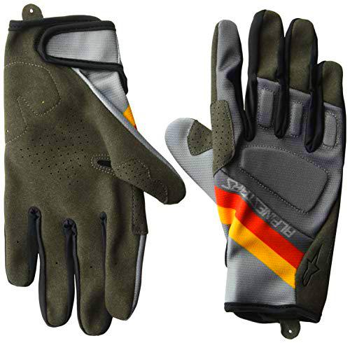 Alpinestars Aspen Pro Glove Guantes, Unisex-Adult, Mid Gray Ocre Rojo, M