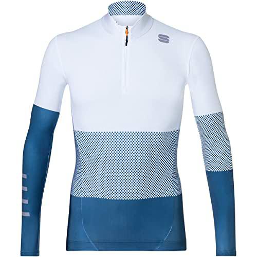 Sportful 0421515-150 Squadra Hombre Sweatshirt Bright White Blue Sea M