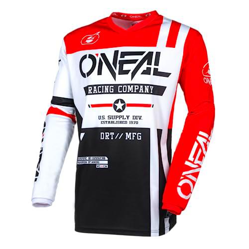O'Neal | Maillot Motocross Manga Larga | MX Enduro | Protección Acolchada Codos