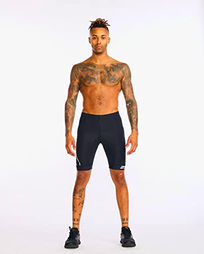 2XU Core Tri Short Pantalones Cortos, Negro/Blanco