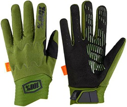 100% Guantes Cognito 22, Sport, Verde Militar/Negro (Multicolor), l