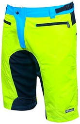 Force1 Hombre mtb-11 Pantalones Cortos, Hombre, Color Amarillo/Azul, tamaño XS