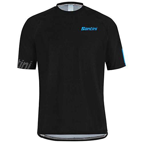 Santini Sasso-MTB Tech tee Maillot, Sport, NETU (Negro), s