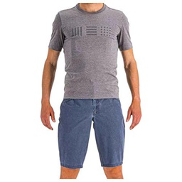 Sportful Indigo Giara Overshort Pantalón Corto de, Blue Denim Délavé, M Hombre
