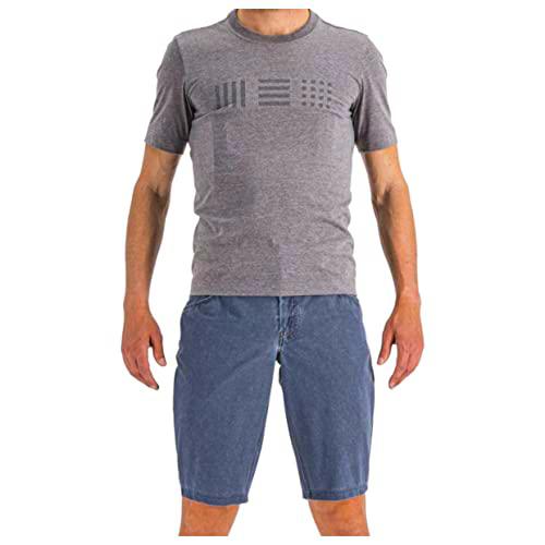 Sportful Indigo Giara Overshort Pantalón Corto de, Blue Denim Délavé, M Hombre