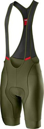 CASTELLI Competición Bibshort Pantalones Cortos, Verde Militar