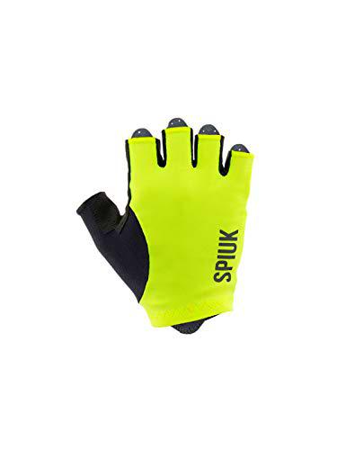 Spiuk XP Guante Corto, Adultos Unisex, Amarillo Fluor/Negro, T. XXL