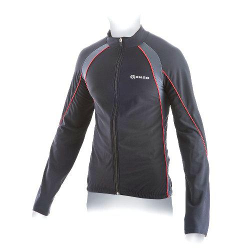 Gonso - Maillot para Hombre, Talla XL, Color Negro/Rojo