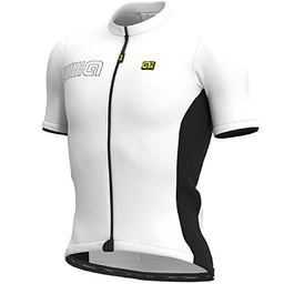 Ale Bloque de Color sólido Jersey de Manga Corta, Blanco