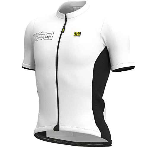Ale Bloque de Color sólido Jersey de Manga Corta, Blanco