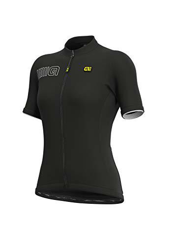 Ale Bloque de Color sólido Jersey de Manga Corta, Negro