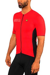 Alé Cycling Colores sólidos Jersey de Manga Corta, Rojo
