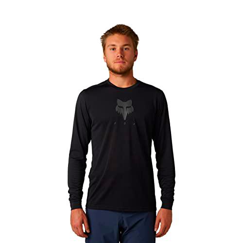 Fox Racing Flexair Novah-Camiseta de Manga Larga, Negro