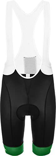 Velovista Bibshort Men Pantalones Cortos, Verde, M para Hombre