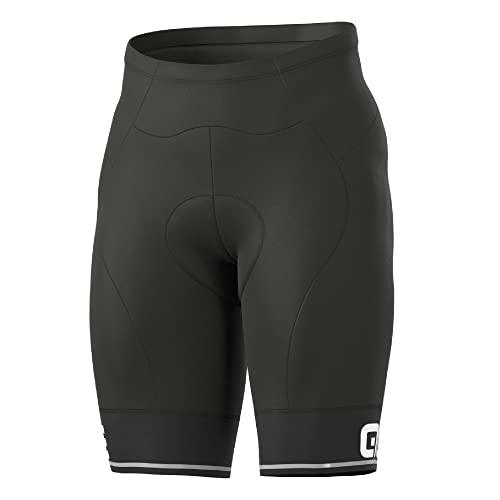 Alé Cycling Sólido Corsa Pantalones Cortos, Negro/Blanco