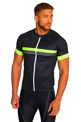 JP 1880 Maillot de Bicicleta Camiseta, Negro, XXXL para Hombre