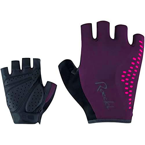 Roeckl Davilla - Guantes de Ciclismo para Mujer, Color Morado, Talla 6