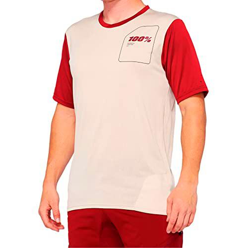 100% MTB WEAR RIDECAMP Jersey Stone/Brick Maillot, Multicolor
