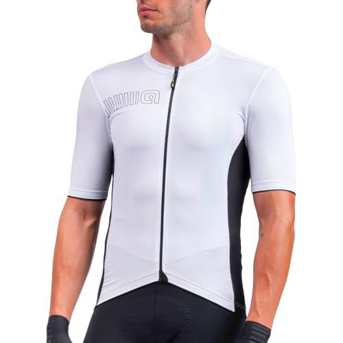 Ale Bloque de Color sólido Jersey de Manga Corta, Blanco
