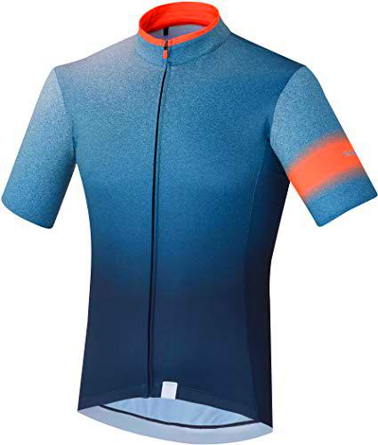 SHIMANO Mirror Cool SS Jersey Hombre Azul Marino 2020 Bike Jersey Manga Corta