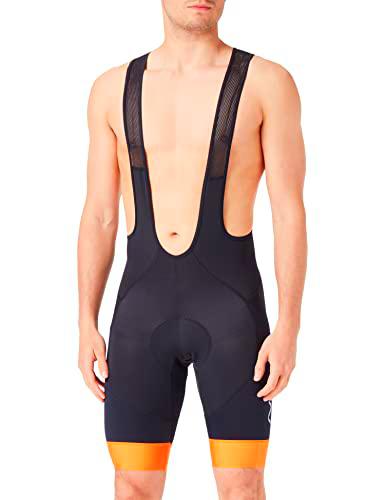Nalini BASCOLOR Bib Pants, Black/Papaya Orange, 3XL Men's