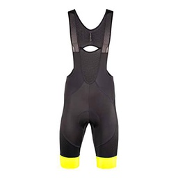NALINI BASCOLOR Bib Pants, Black/Fluo Yellow, XXXXL Men's