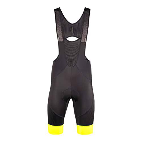 NALINI BASCOLOR Bib Pants, Black/Fluo Yellow, XXXXL Men's