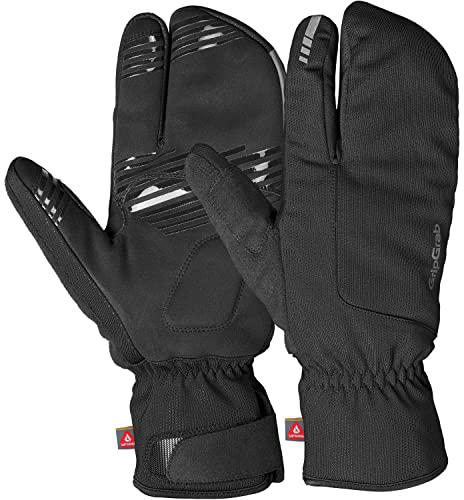 GripGrab Guantes de Ciclismo Nordic 2 de Invierno Térmicos Cortavientos Impermeables Manoplas Bicicleta Acolchadas 3 Dedos