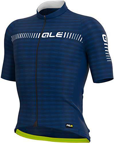 Ale Hombre Green Road - Camiseta de ciclismo, azul, XXL