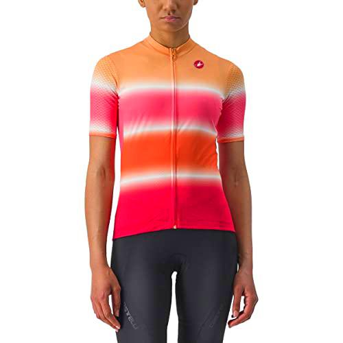 CASTELLI Dolce Jersey T-Shirt, Soft Orange/Hibiscus, S Women's