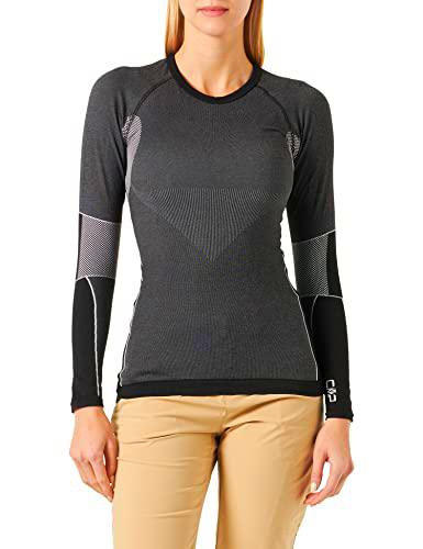CMP Mujer Sudor Sin Costuras, Negro, 40/42