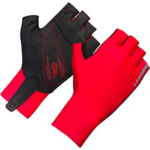 GripGrab Guantes de Ciclismo Cortos Aero TT Profesional Competición Acolchado 2mm DoctorGel Road MTB CX Contrarreloj