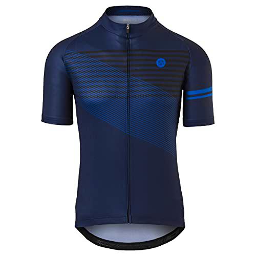 AGU Jersey Sport Rayas Hombre Azul Profundo-Mangas Cortas