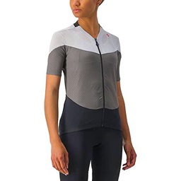 CASTELLI Gradient Color Block Jersey T-Shirt, Gunmetal Gray/Silver Gray, L Women's
