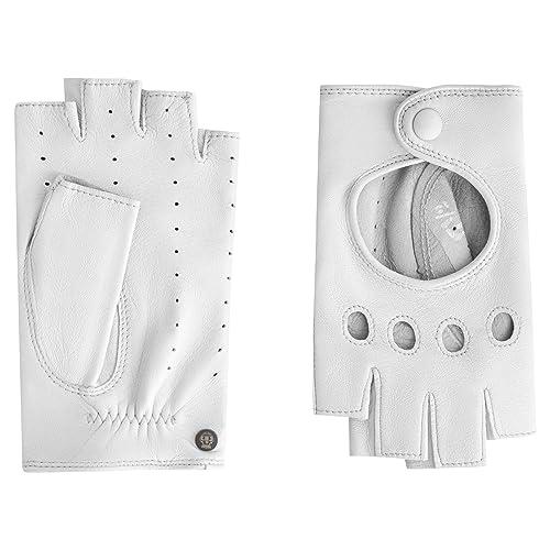 Roeckl Florenz - Guantes para automovilistas, color blanco