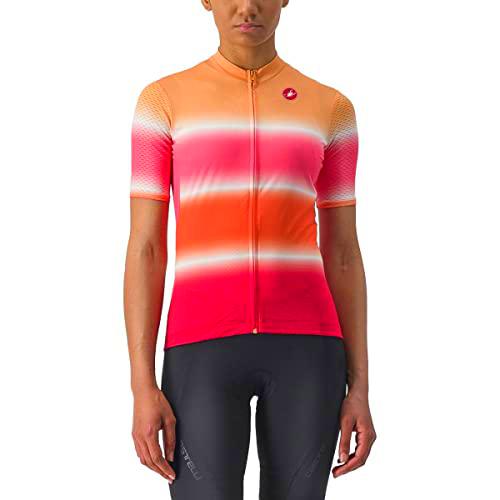CASTELLI Dolce Jersey T-Shirt, Soft Orange/Hibiscus, L Women's