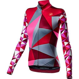 CASTELLI Triangolo Mid Jersey FZ Camiseta, Mujer, Multicolor Rosa, XS