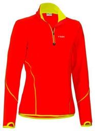 Rono Shirt/Zipneck - Da-profleece Z-Top - Top de Manga Larga de Running para Mujer