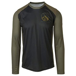 Agu 8717565762596 MTB Venture Jersey Black/Army Green-Manga Corta