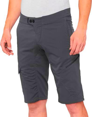100% MTB WEAR RIDECAMP Shorts Charcoal-34 Pantalón Corto