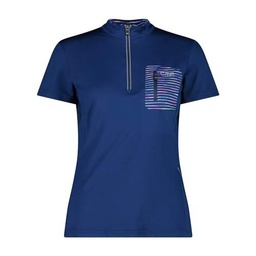 CMP - Camiseta elástica de Bicicleta para Mujer, Color Azul Fucsia, 52