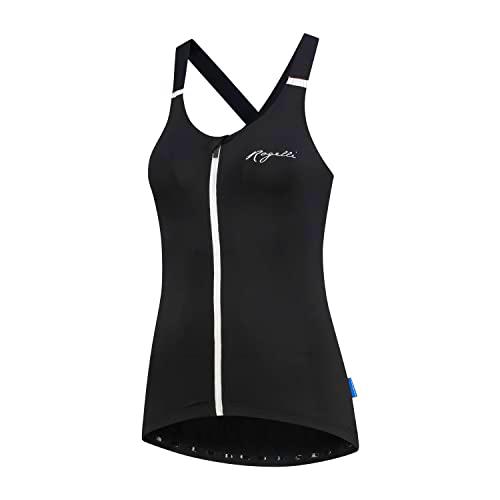 Rogelli Twist Camiseta de Tirantes, Mujer, Negro/Blanco, Small