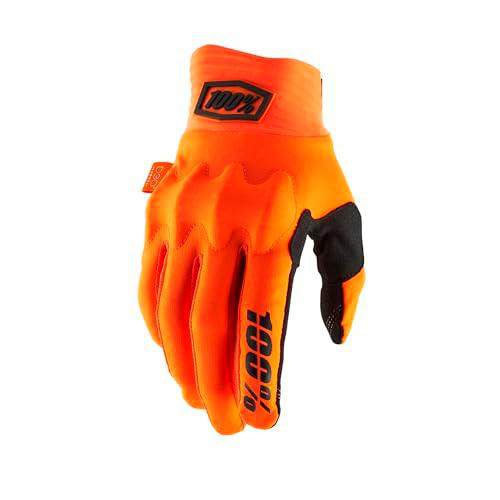 100% Guantes Cognito 22, Sport, Naranja Fluor/Negro (Multicolor), l