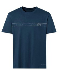 VAUDE Men's Cyclist T-Shirt V Camiseta, Dark Sea/Blue