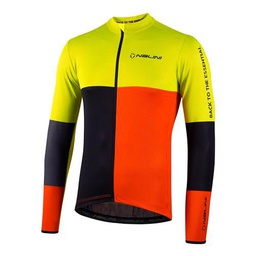 NALINI 03220301100C000.10 New LS Coffee Jersey Hombre Sweatshirt Black/Orange Neon Yellow S
