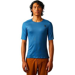 Fox Racing Camiseta técnica de manga corta Flexair Ascent, Azul, L